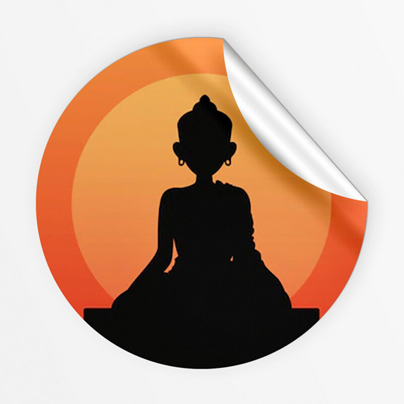 circle-sticker-buddha